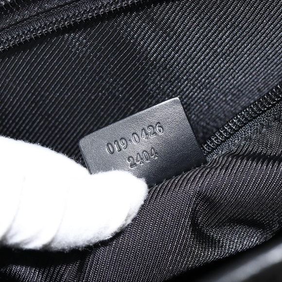 GUCCI GG Canvas Tote Bag Black Silver 019 0426 Auth 145970