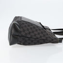 GUCCI GG Canvas Tote Bag Black Silver 019 0426 Auth 145970-3