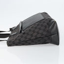 GUCCI GG Canvas Tote Bag Black Silver 019 0426 Auth 145970-4
