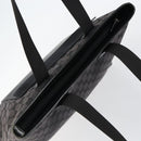 GUCCI GG Canvas Tote Bag Black Silver 019 0426 Auth 145970-6