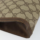 GUCCI GG Supreme Web Sherry Line Clutch Bag PVC Beige Gold 89 01 032 Auth 145971-11