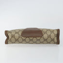 GUCCI GG Supreme Web Sherry Line Clutch Bag PVC Beige Gold 89 01 032 Auth 145971-7