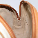 GUCCI GG Canvas Clutch Bag White Gold Auth 145972-17