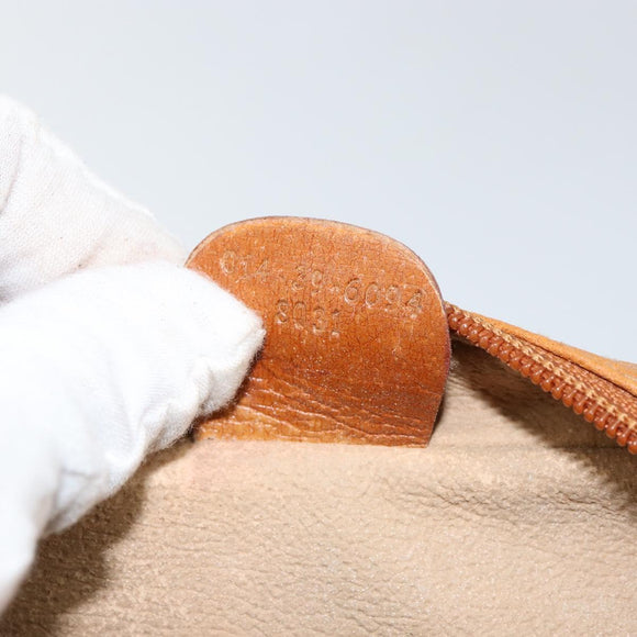 GUCCI GG Canvas Clutch Bag White Gold Auth 145972