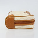 GUCCI GG Canvas Clutch Bag White Gold Auth 145972-3