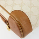 GUCCI GG Canvas Clutch Bag White Gold Auth 145972-14