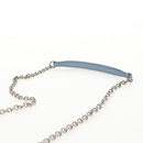 PRADA Chain Shoulder Bag Nylon Light Blue Silver Auth 145974M-16