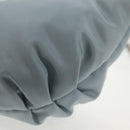 PRADA Chain Shoulder Bag Nylon Light Blue Silver Auth 145974M-18