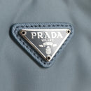 PRADA Chain Shoulder Bag Nylon Light Blue Silver Auth 145974M-21