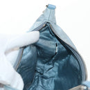 PRADA Chain Shoulder Bag Nylon Light Blue Silver Auth 145974M-24