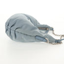 PRADA Chain Shoulder Bag Nylon Light Blue Silver Auth 145974M-5