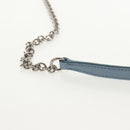 PRADA Chain Shoulder Bag Nylon Light Blue Silver Auth 145974M-15