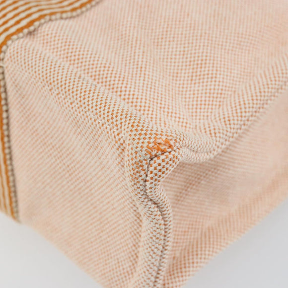 HERMES Fourre Tout PM Hand Bag Canvas Orange Auth 145975