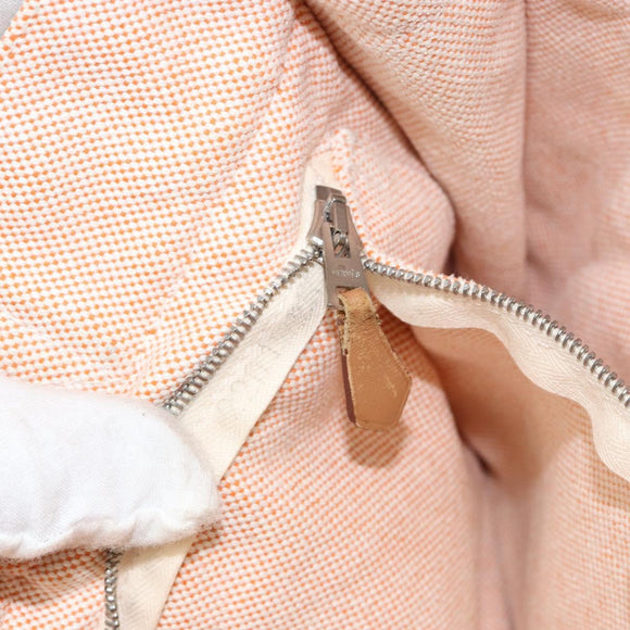 HERMES Fourre Tout PM Hand Bag Canvas Orange Auth 145975