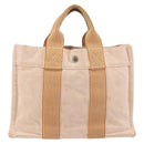 HERMES Fourre Tout PM Hand Bag Canvas Orange Auth 145975-2