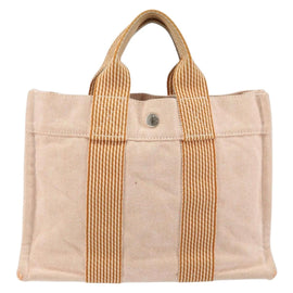 HERMES Fourre Tout PM Hand Bag Canvas Orange Auth 145975 - 0