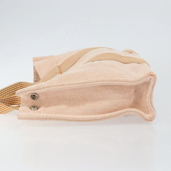 HERMES Fourre Tout PM Hand Bag Canvas Orange Auth 145975