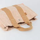 HERMES Fourre Tout PM Hand Bag Canvas Orange Auth 145975-6