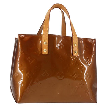 LOUIS VUITTON Monogram Vernis Reade PM Hand Bag Bronze M91146 LV Auth 145983