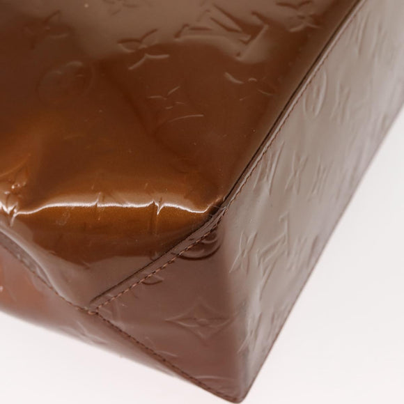 LOUIS VUITTON Monogram Vernis Reade PM Hand Bag Bronze M91146 LV Auth 145983