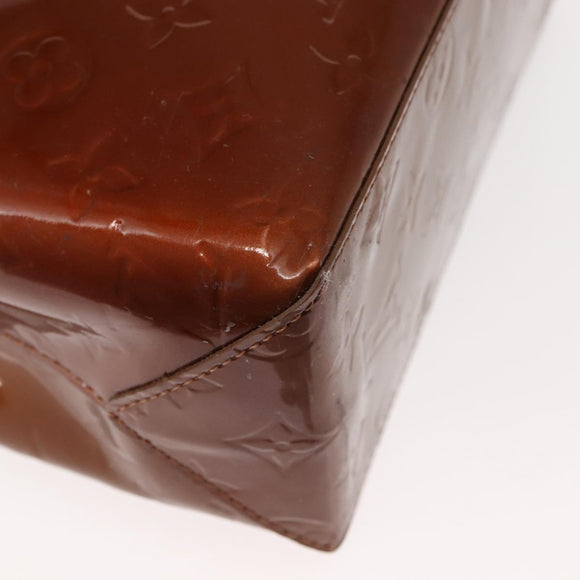 LOUIS VUITTON Monogram Vernis Reade PM Hand Bag Bronze M91146 LV Auth 145983