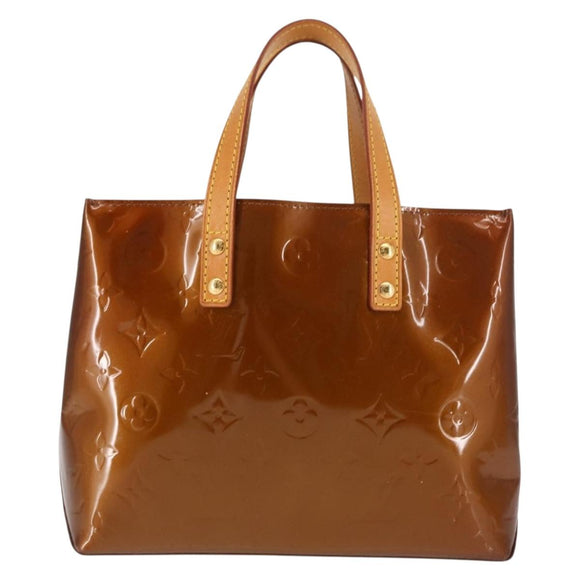 LOUIS VUITTON Monogram Vernis Reade PM Hand Bag Bronze M91146 LV Auth 145983