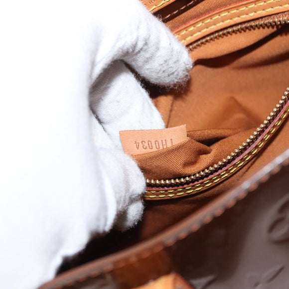 LOUIS VUITTON Monogram Vernis Reade PM Hand Bag Bronze M91146 LV Auth 145983