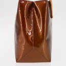 LOUIS VUITTON Monogram Vernis Reade PM Hand Bag Bronze M91146 LV Auth 145983-4