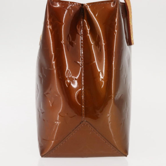 LOUIS VUITTON Monogram Vernis Reade PM Hand Bag Bronze M91146 LV Auth 145983