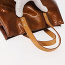 LOUIS VUITTON Monogram Vernis Reade PM Hand Bag Bronze M91146 LV Auth 145983-6