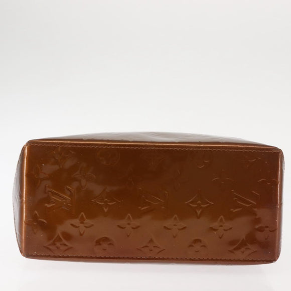LOUIS VUITTON Monogram Vernis Reade PM Hand Bag Bronze M91146 LV Auth 145983