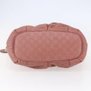 GUCCI GG Canvas Guccissima Hand Bag Leather 2way Pink Gold 247902 Auth 145986-11