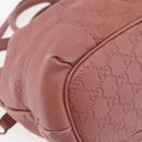 GUCCI GG Canvas Guccissima Hand Bag Leather 2way Pink Gold 247902 Auth 145986-15