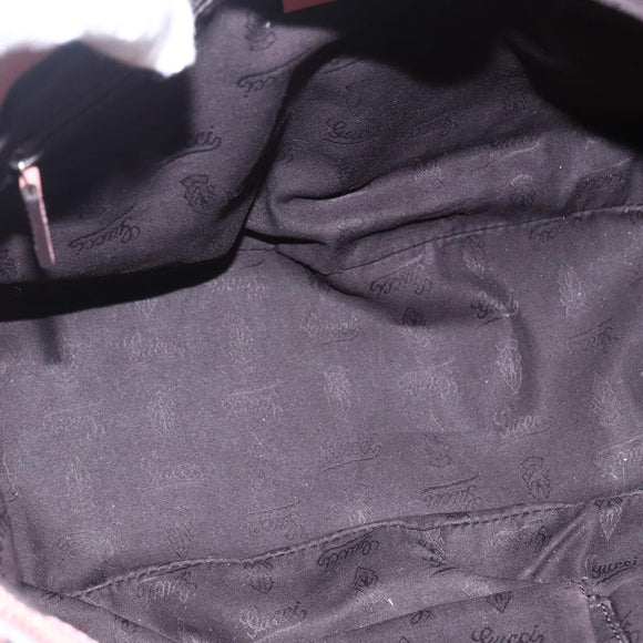 GUCCI GG Canvas Guccissima Hand Bag Leather 2way Pink Gold 247902 Auth 145986