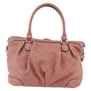 GUCCI GG Canvas Guccissima Hand Bag Leather 2way Pink Gold 247902 Auth 145986-3