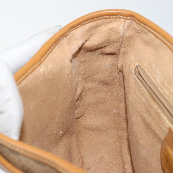 GUCCI Micro GG Supreme Shoulder Bag PVC Beige Gold 001 084 0259 Auth 145987