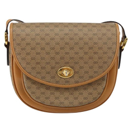 GUCCI Micro GG Supreme Shoulder Bag PVC Beige Gold 001 084 0259 Auth 145987 - 0