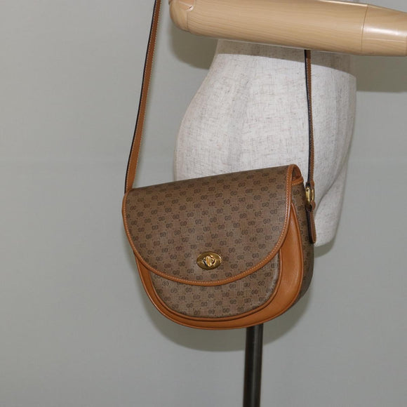 GUCCI Micro GG Supreme Shoulder Bag PVC Beige Gold 001 084 0259 Auth 145987