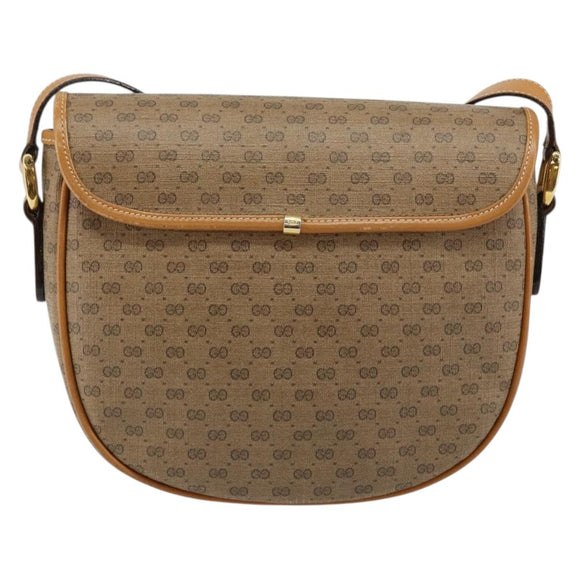 GUCCI Micro GG Supreme Shoulder Bag PVC Beige Gold 001 084 0259 Auth 145987