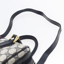 GUCCI GG Supreme Sherry Line Shoulder Bag PVC 2way Navy Gold 010 378 Auth 145988-10