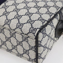 GUCCI GG Supreme Sherry Line Shoulder Bag PVC 2way Navy Gold 010 378 Auth 145988-12