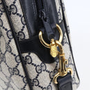 GUCCI GG Supreme Sherry Line Shoulder Bag PVC 2way Navy Gold 010 378 Auth 145988-17