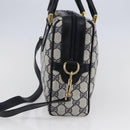 GUCCI GG Supreme Sherry Line Shoulder Bag PVC 2way Navy Gold 010 378 Auth 145988-5
