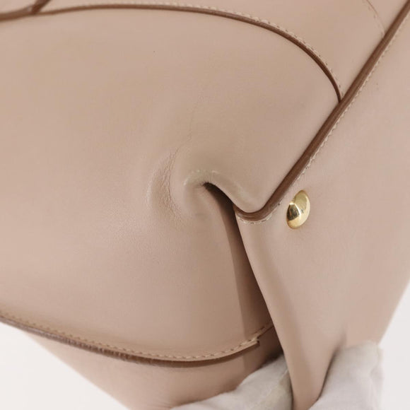 Salvatore Ferragamo Gancini Shoulder Bag Leather Pink Gold Auth 145992