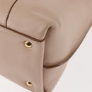 Salvatore Ferragamo Gancini Shoulder Bag Leather Pink Gold Auth 145992-13