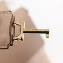 Salvatore Ferragamo Gancini Shoulder Bag Leather Pink Gold Auth 145992-15