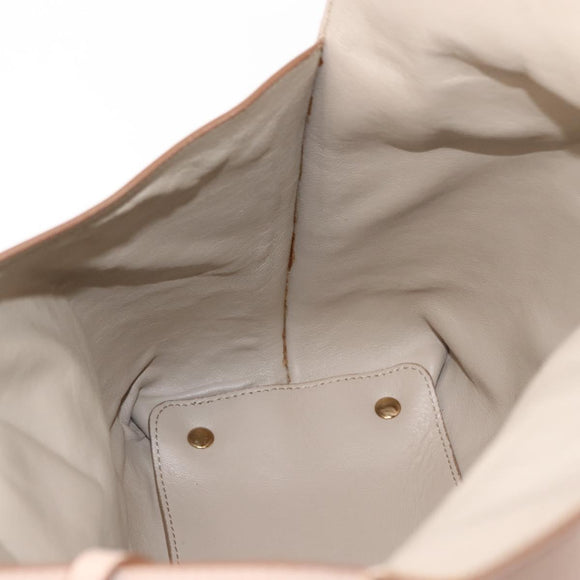 Salvatore Ferragamo Gancini Shoulder Bag Leather Pink Gold Auth 145992