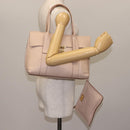 Salvatore Ferragamo Gancini Shoulder Bag Leather Pink Gold Auth 145992-24
