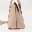 Salvatore Ferragamo Gancini Shoulder Bag Leather Pink Gold Auth 145992-5