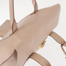 Salvatore Ferragamo Gancini Shoulder Bag Leather Pink Gold Auth 145992-6